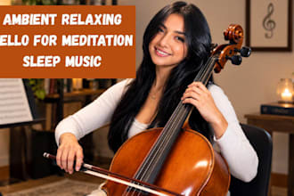 record ambient relaxing cello for meditation sleep music or youtube