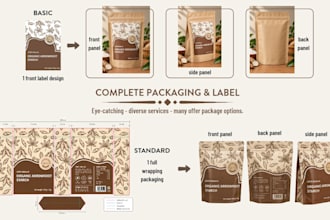 design print ready product packaging and label