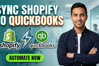 sync shopify to quickbooks with make com