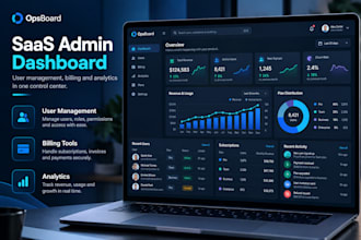 build ai saas admin dashboard with user management billing and analytics tools