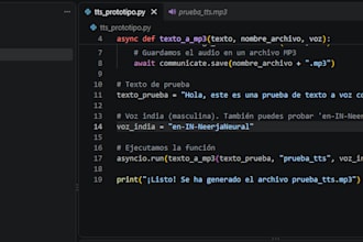 convierte tu texto a audio con voz natural usando python