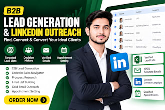 b2b lead generation, linkedin outreach and targeted lead lists