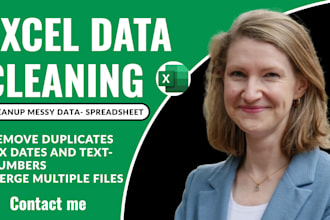 clean, format and fix messy excel data, CSV files and exports