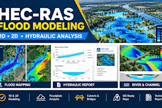 perform hec ras flood modeling and hydraulic analysis