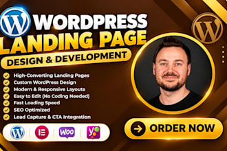 create a modern responsive wordpress SEO landing page