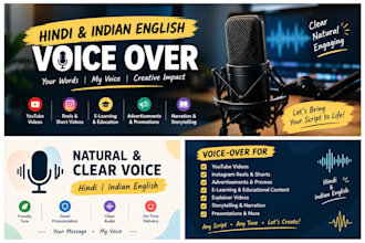 record professional hindi and indian english voice overs