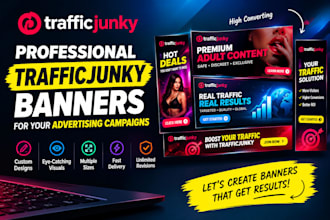 design professional traffic junky banners for your advertising campaigns