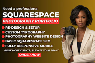 design squarespace photography portfolio website for wedding photographers