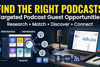 find podcast guest opportunities and research podcasts promotion podcast leads