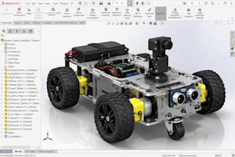 do robot prototype, robotic mechanical parts, fusion360 solidworks robot chassis