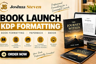 book launch, book formatting, KDP formatting, paperback formatting
