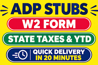 do stubs , adp and w2 for you and your employee