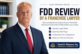 review your fdd as a franchise lawyer before you buy a franchise