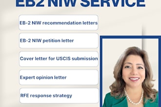 draft eb2niw petition, cover letter, expert opinion as a us immigration attorney