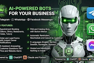 build a telegram bot for bookings, orders and notifications