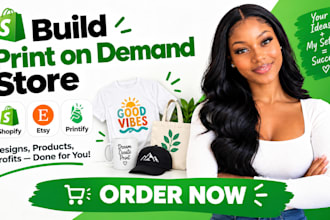 build print on demand store, etsy pod store, shopify pod store, printify