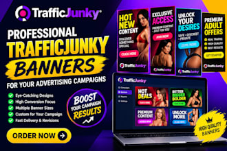 design professional traffic junky banners for your advertising campaigns