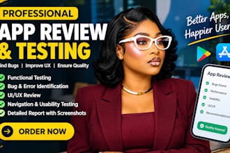 review and test your mobile app for bugs and usability issues