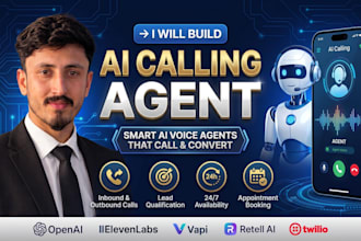 develop custom ai voice calling agent for inbound and outbound calls