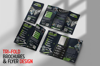 design tri fold brochures and professional flyers