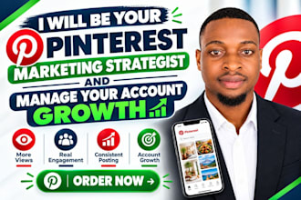 be your pinterest marketing strategist  and manage your account growth
