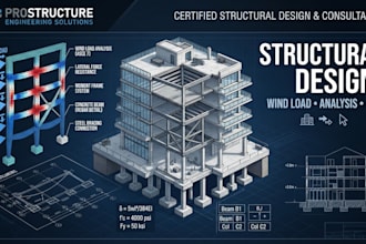 do wind load calculation, structural analysis and building design