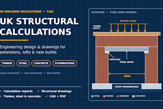 provide UK structural calculations, engineering design for building regulation