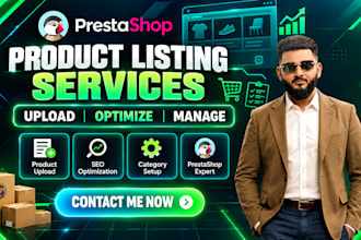 upload product to prestashop, shopify, ebay or woocommerce platform