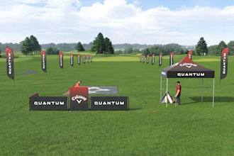 design realistic 3d golf course, golf resort, golf course map, mini golf terrain