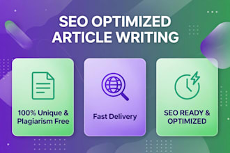 write SEO optimized article blog post website content