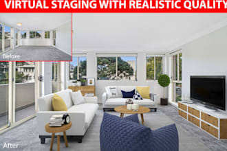 do virtual staging, virtual furniture quick turnaround