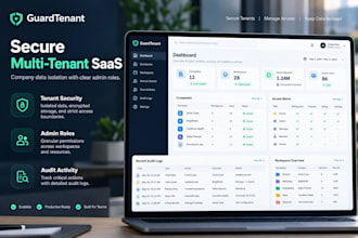 build secure multi tenant saas ai app with company data isolation nd admin roles