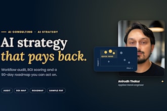 be your ai consultant and build your ai strategy and automation roadmap