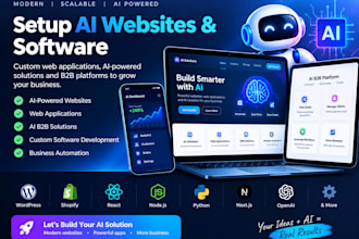 setup ai websites  software, web application, ai, web application