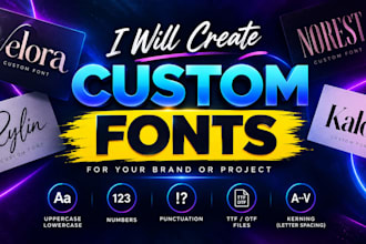 design a custom font, typeface, or typography for your brand