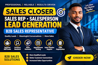sales closer sales rep salesperson lead generation sales representative b2b lead