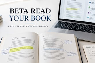 beta read your book and provide honest  feedback