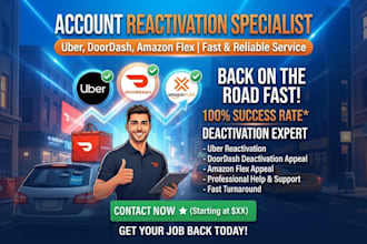 do uber eats reactivation, doordash reactivation and instacart reactivation