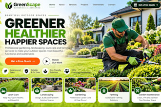 design a gardening, landscaping, lawn care, farming wordpress website design