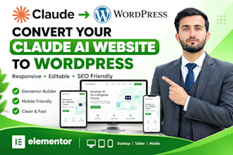 convert your claude ai website to wordpress with elementor