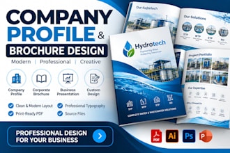 design a professional company profile and brochure