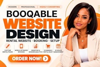 booqable online rental website, squarespace rental website, booking website