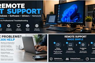 provide remote IT support and troubleshoot windows PC issues