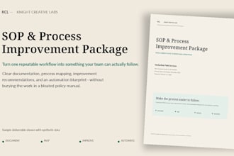 document and improve your business process with a professional sop