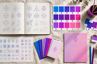 design your logo, brand identity, colours, typography and templates