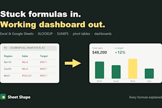build excel formulas, pivot tables, and dashboards