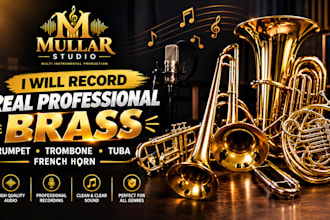record real professional brass trumpet trombone tuba french horn