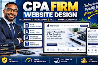 create CPA firm website accounting bookkeeping tax and finance website