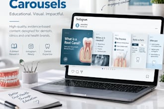 create evidence based dental instagram carousels