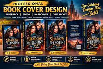 do attractive professional book cover paperback  ebook hardcover dust jacket 24r
